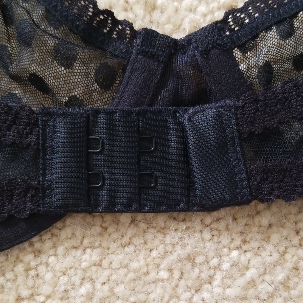 ☆ Sam Edelman ☆ NWT Peekaboo Black Mesh Lace Bra - Picture 6 of 8